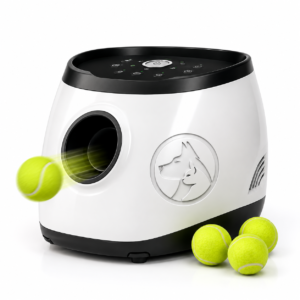 Automatic Ball Launcher for Dogs Interactive Fetch Machine Adjustable Distance