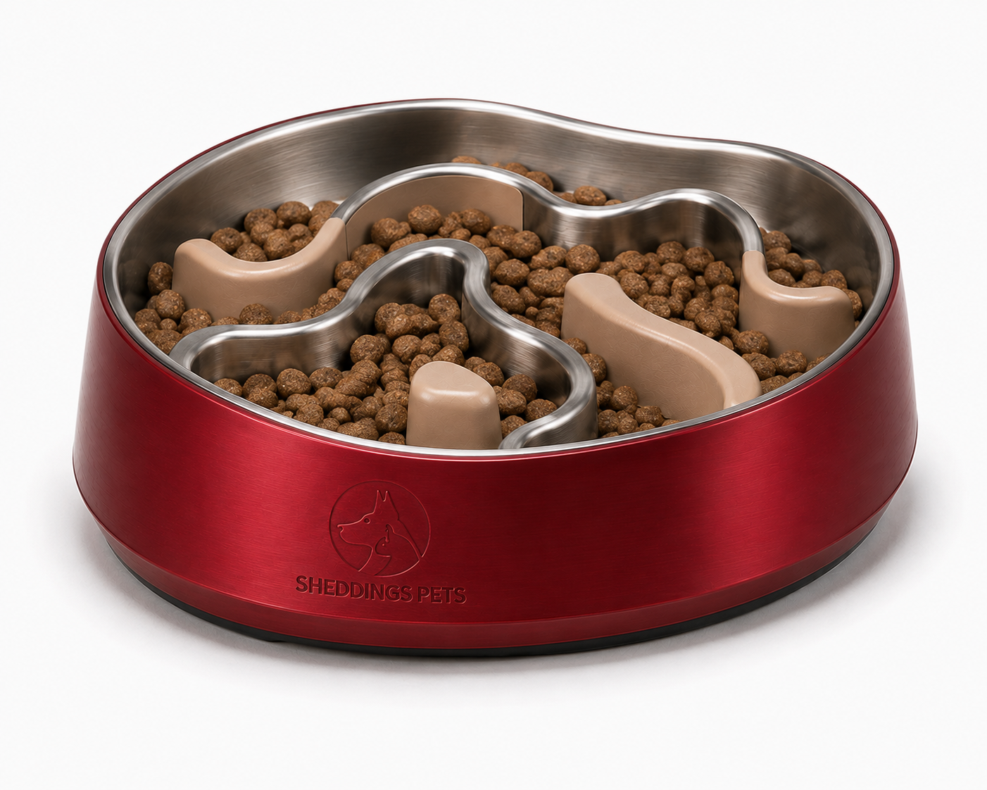 Sheddings WaveNest Stainless Steel Slow Feeder Bowl for Dogs - Image 2