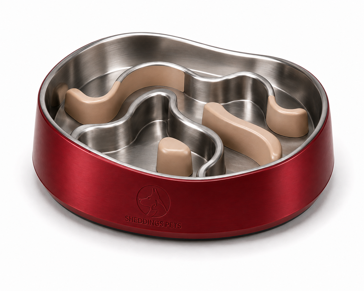 Sheddings WaveNest Stainless Steel Slow Feeder Bowl for Dogs - Image 3