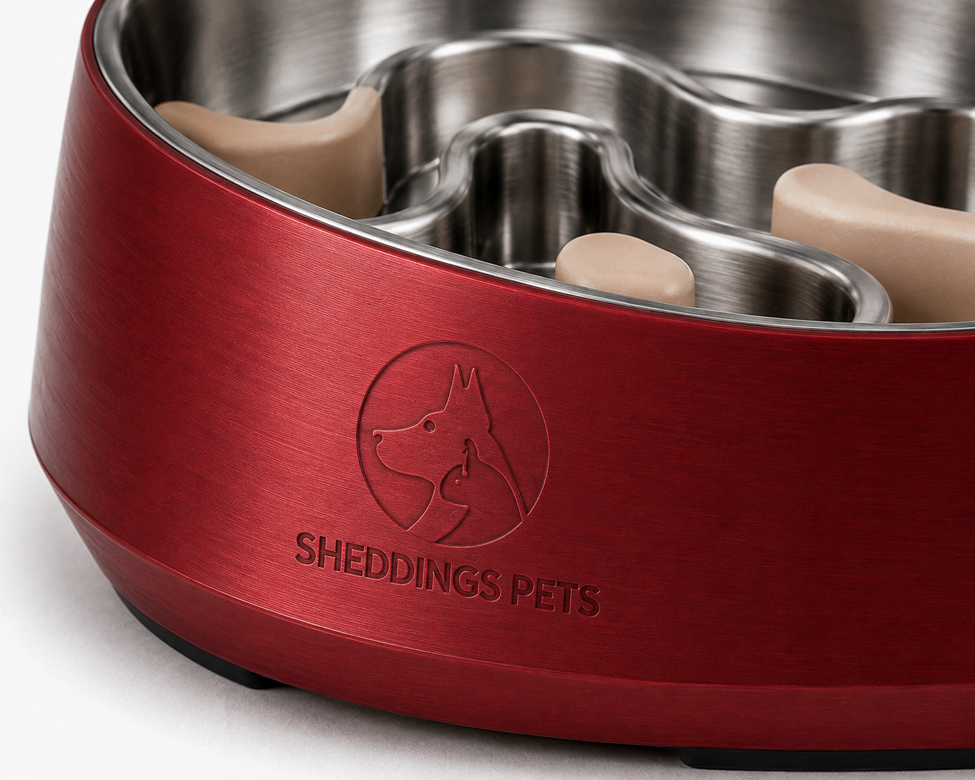 Sheddings WaveNest Stainless Steel Slow Feeder Bowl for Dogs - Image 4